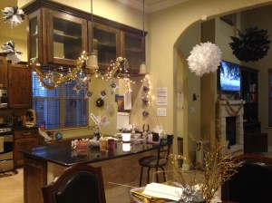 From the dining room to kitchen