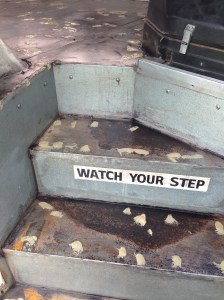 Sealing holes on the steps